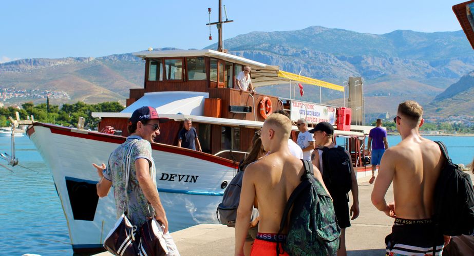 Verzamelen voor boottocht